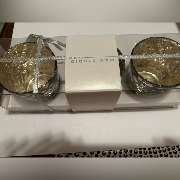 NWT Max Studio 3 pack votive candle holders silver & gold - Picture 3 of 4